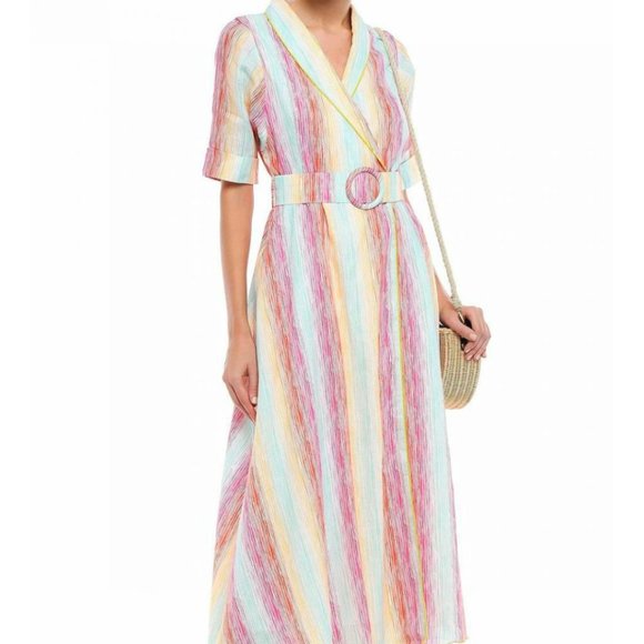 Gül Hürgel Rainbow Striped Midi Dress - Picture 1 of 6